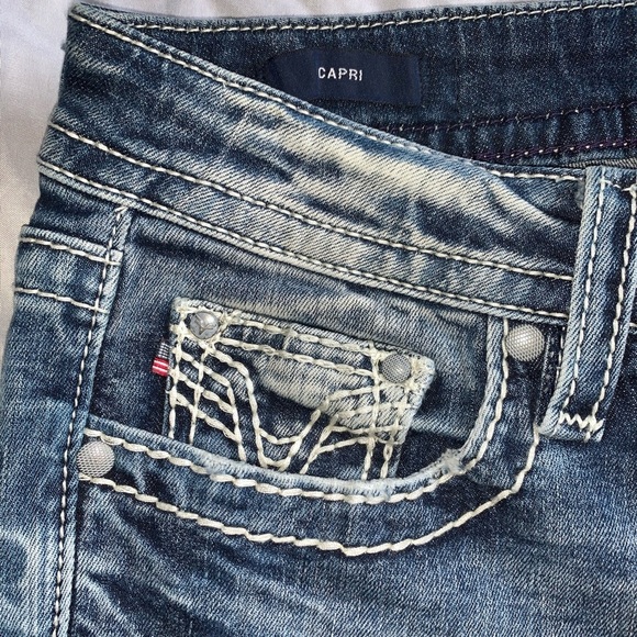 NEW Women’s Vigoss Cropped Medium Denim Jeans sz 8 - Picture 4 of 8